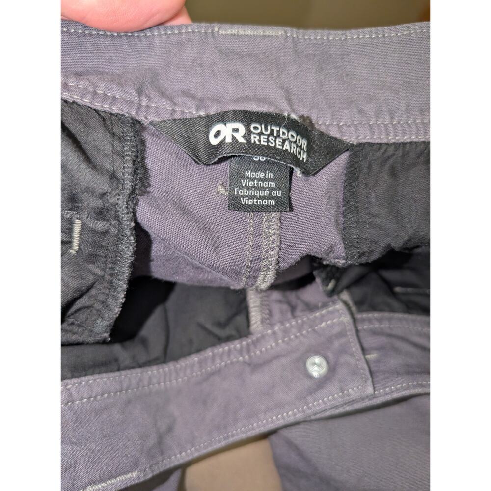 Outdoor Research Canvas Pants Mens 36x32 Charcoal Gray Straight Leg Stretch - Picture 12 of 15